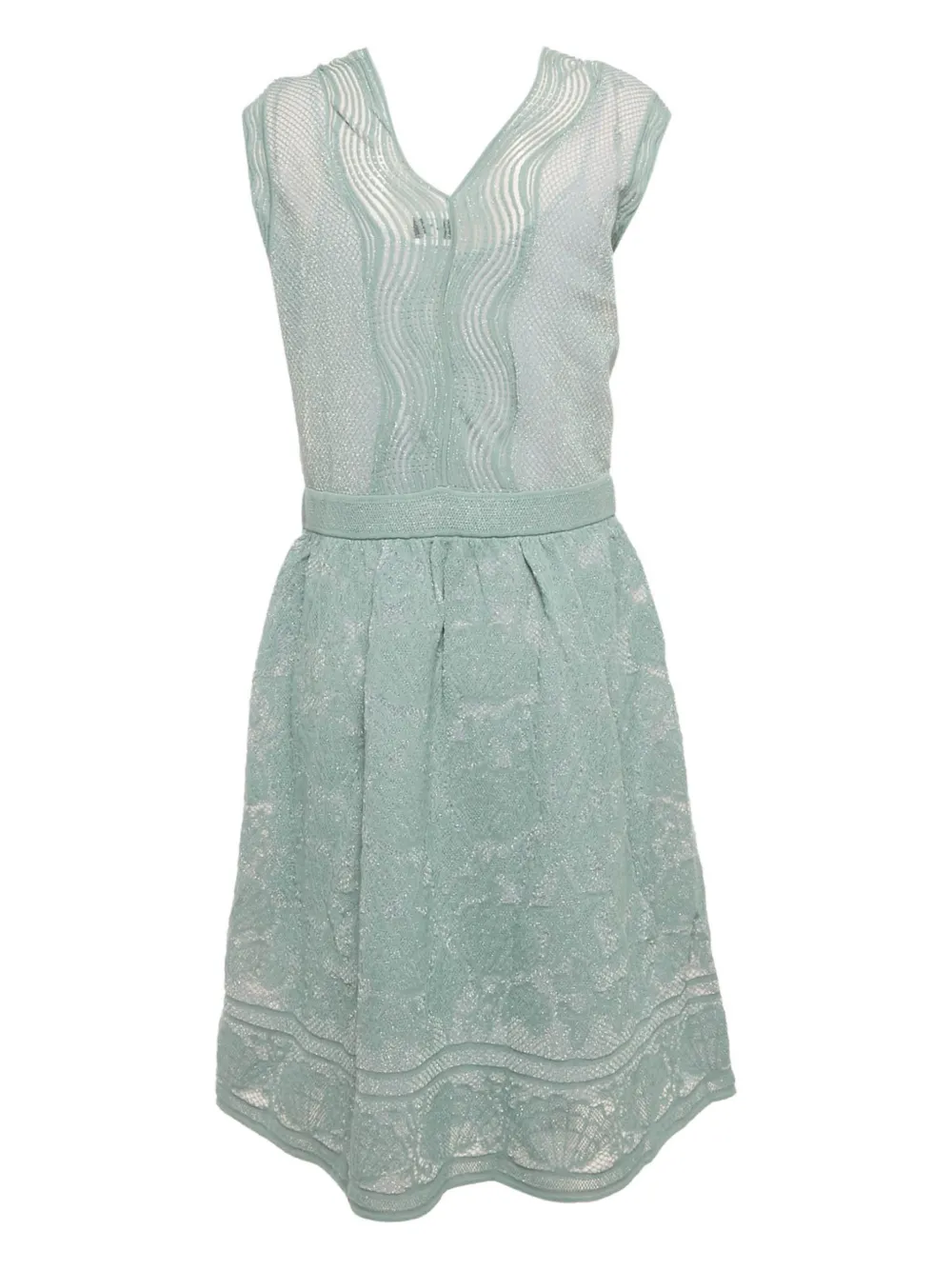 Missoni Pre-Owned V-neck mini dress - Blauw