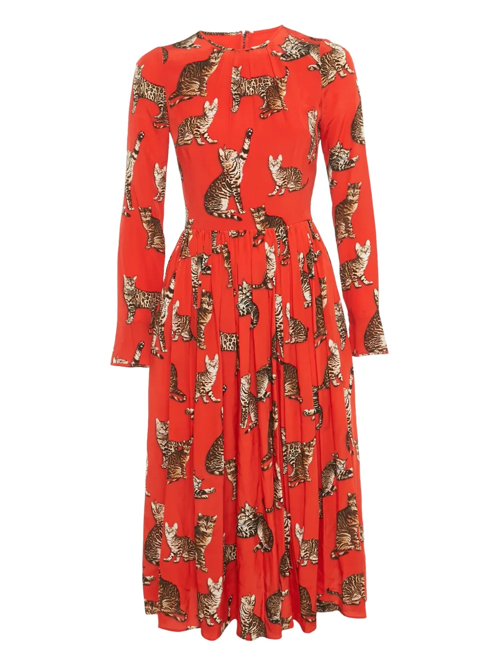 Dolce & Gabbana Pre-Owned Abito midi con stampa - Rosso