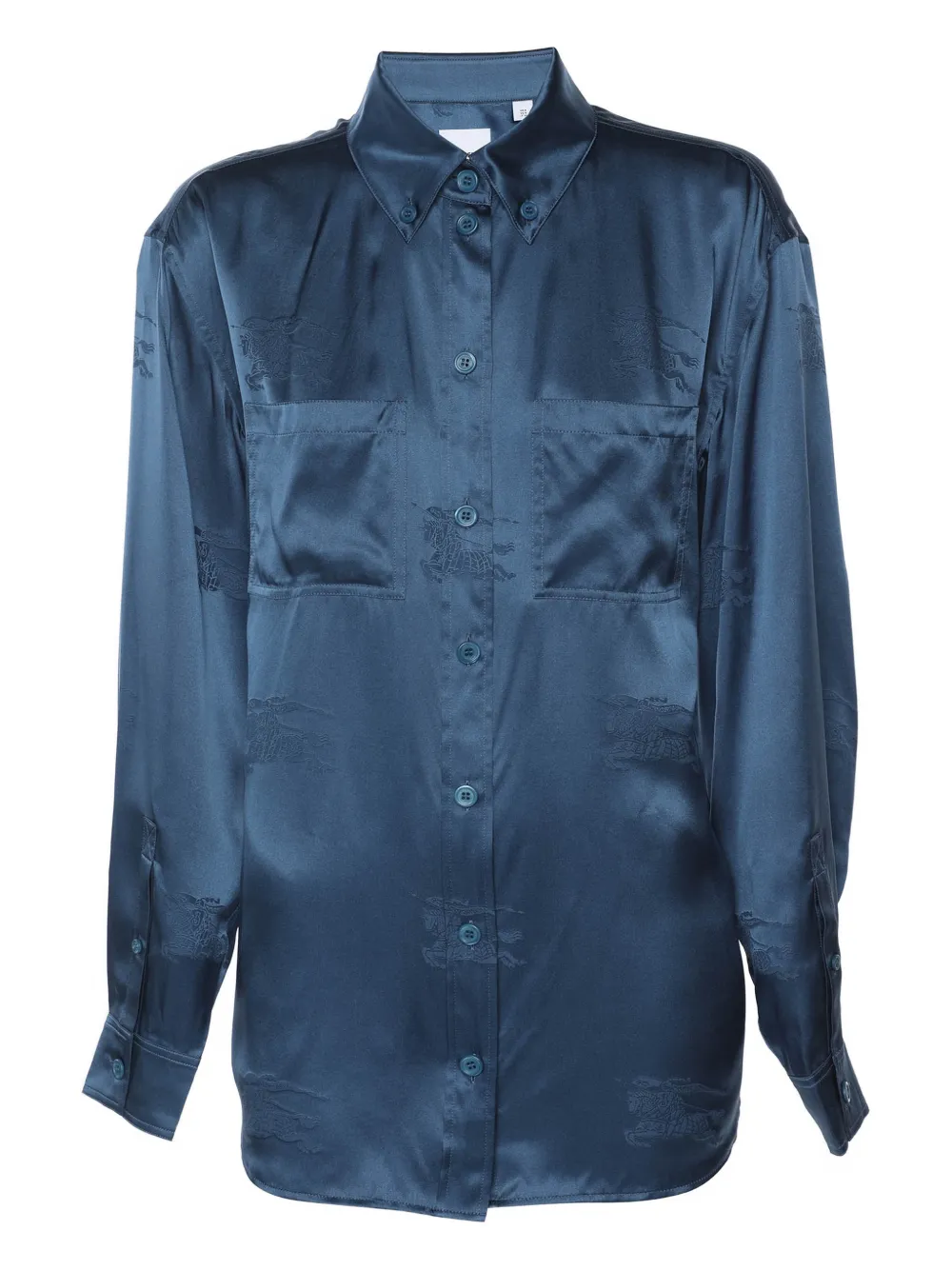 Burberry Pre-Owned Camicia a maniche lunghe con logo - Blu