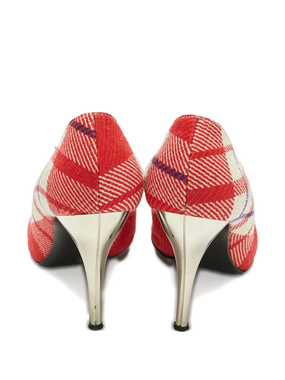 Versace Pre-Owned plaid-check pumps - Rood