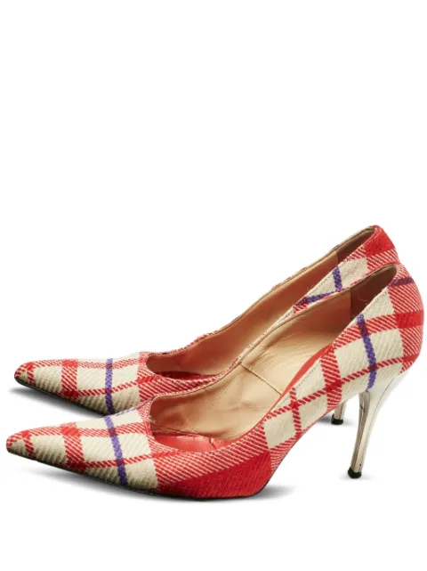 Versace Pre-Owned plaid-check pumps