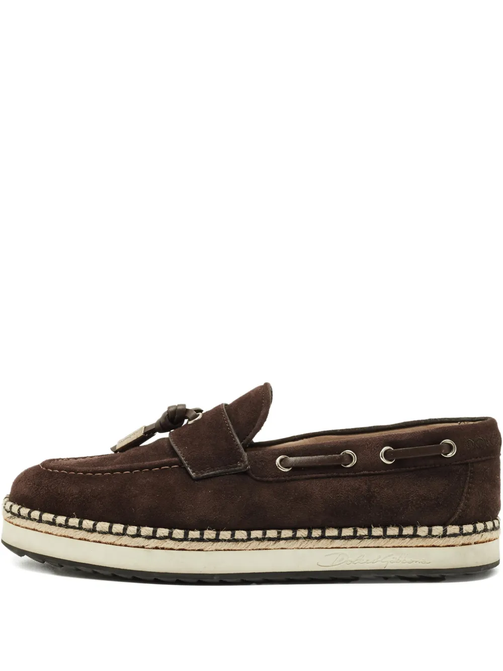 Dolce & Gabbana Pre-Owned suede tassel espadrilles | Brown | Image 1