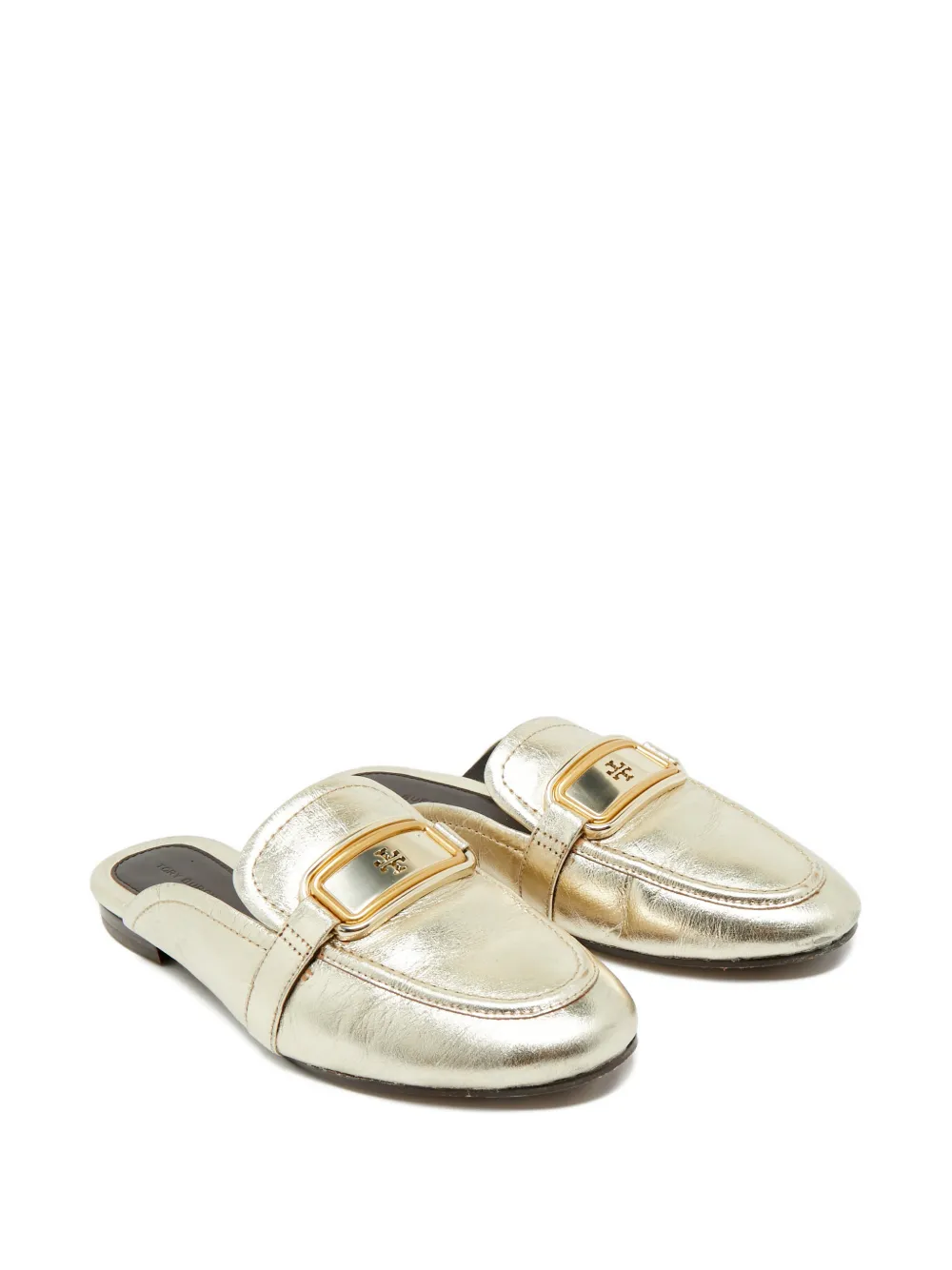 Tory Burch Georgia leather mules - Goud