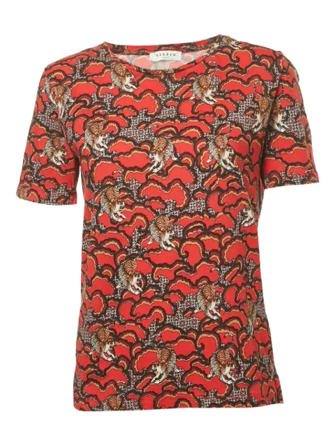 SANDRO T-Shirt mit Tiger-Print
