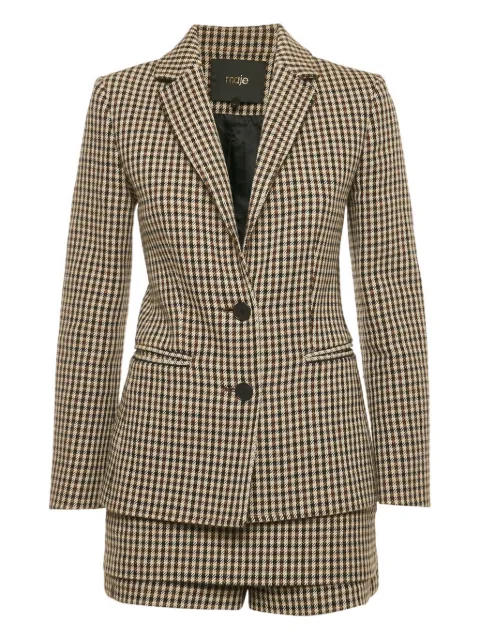 Maje houndstooth blazer and skorts suit