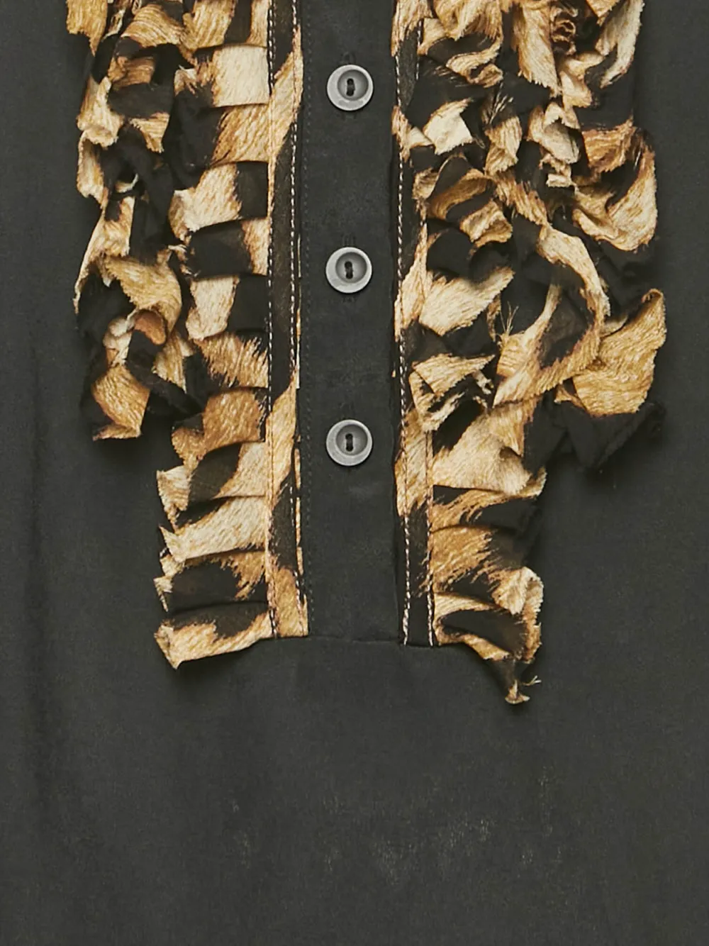 Just Cavalli Vintage フリル シフォンブラウス | ブラック | FARFETCH JP