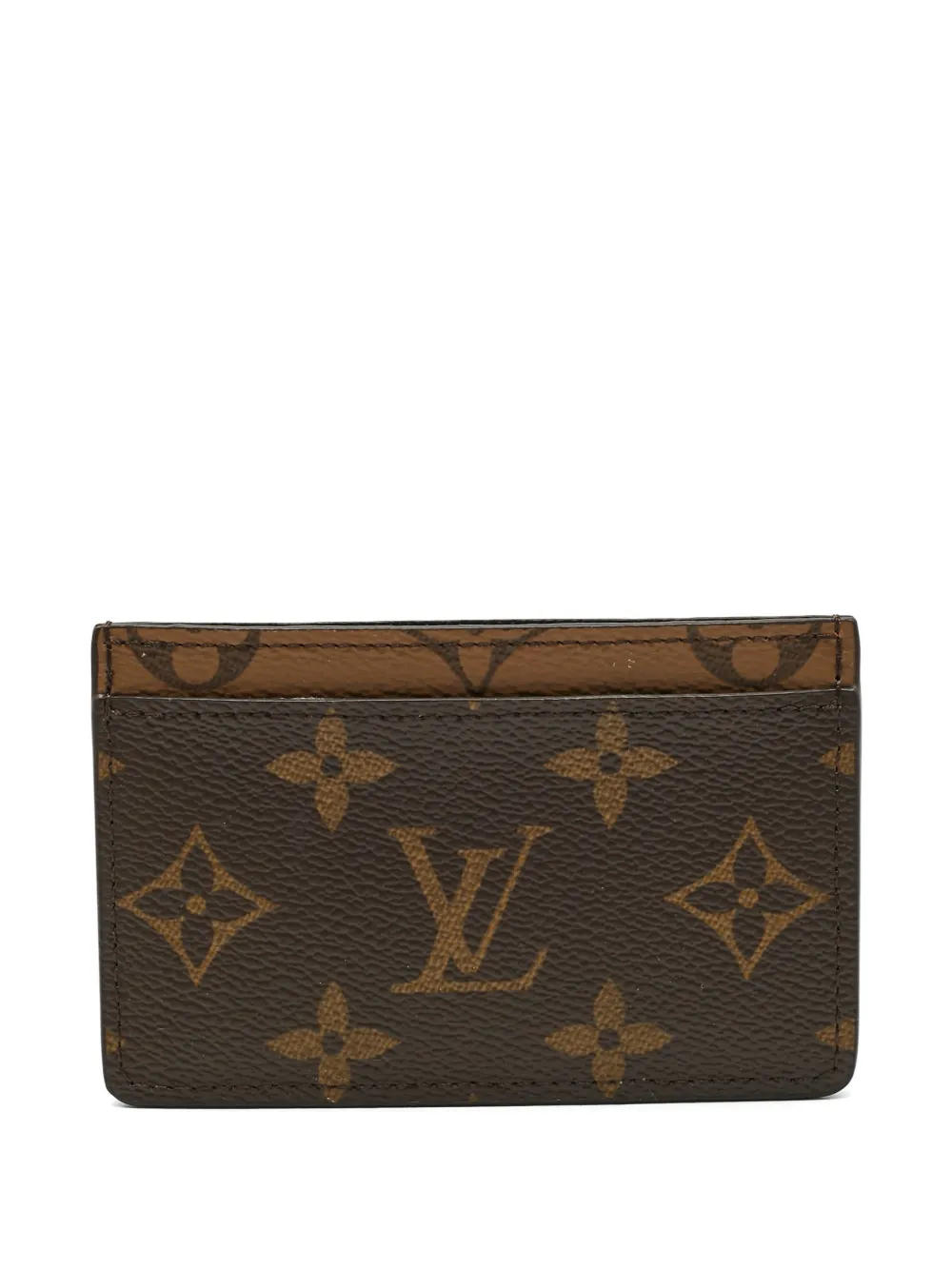 Pre-owned Louis Vuitton Monogram Card Holder In Brown