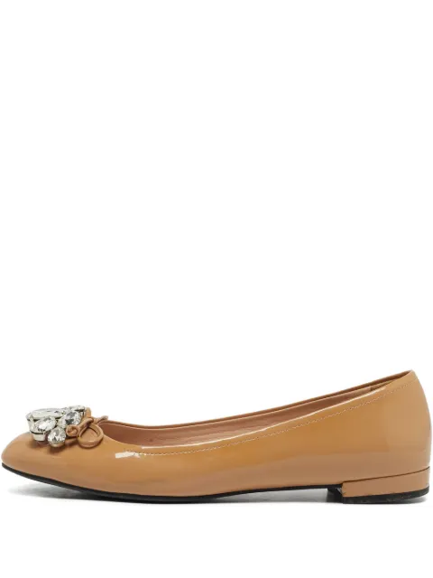 Miu Miu Pre-Owned flats con detalles de cristal