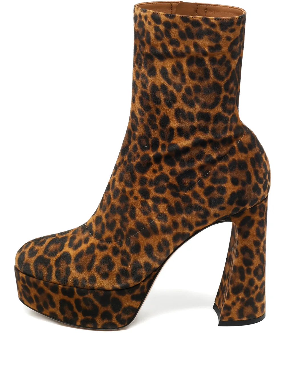 Gianvito Rossi Holly leopard-print ankle boots - Braun