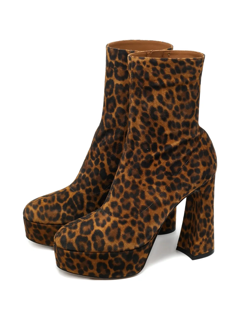 Gianvito Rossi Holly leopard-print ankle boots - Bruin