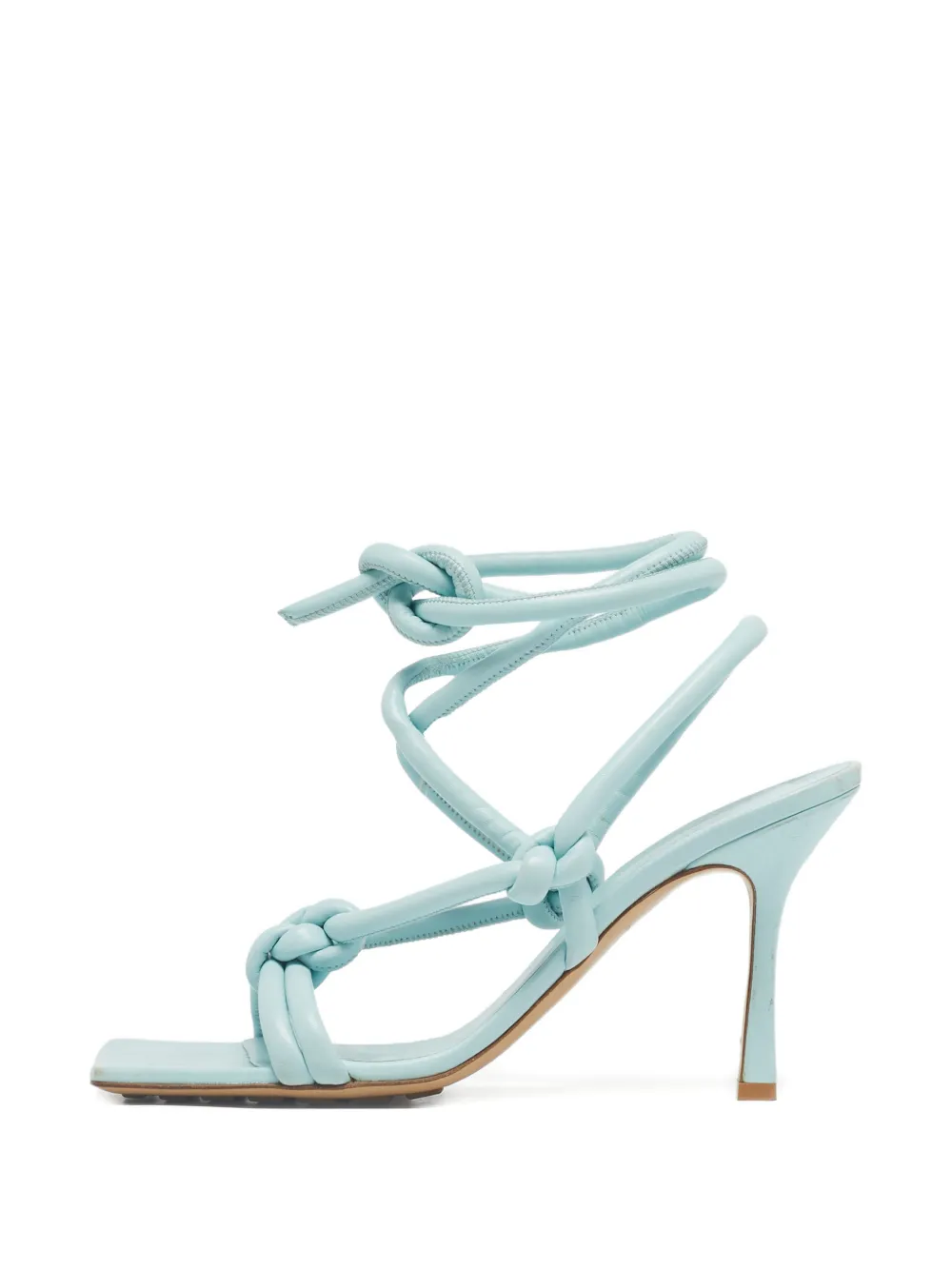Bottega Veneta Pre-Owned knotted leather sandals - Blau