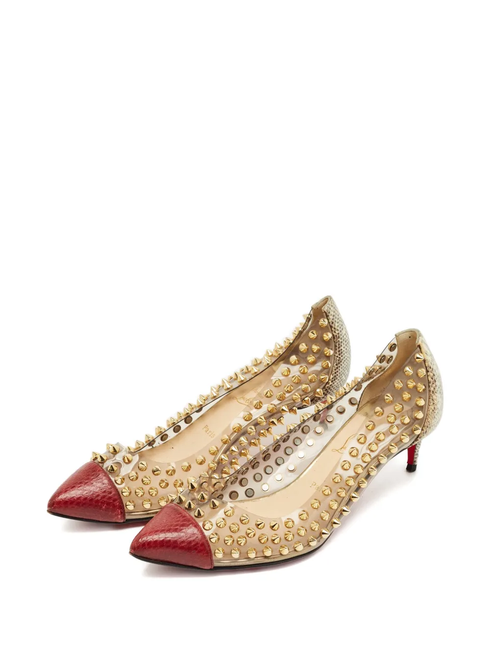 Christian Louboutin Pre-Owned studded pumps - Rood