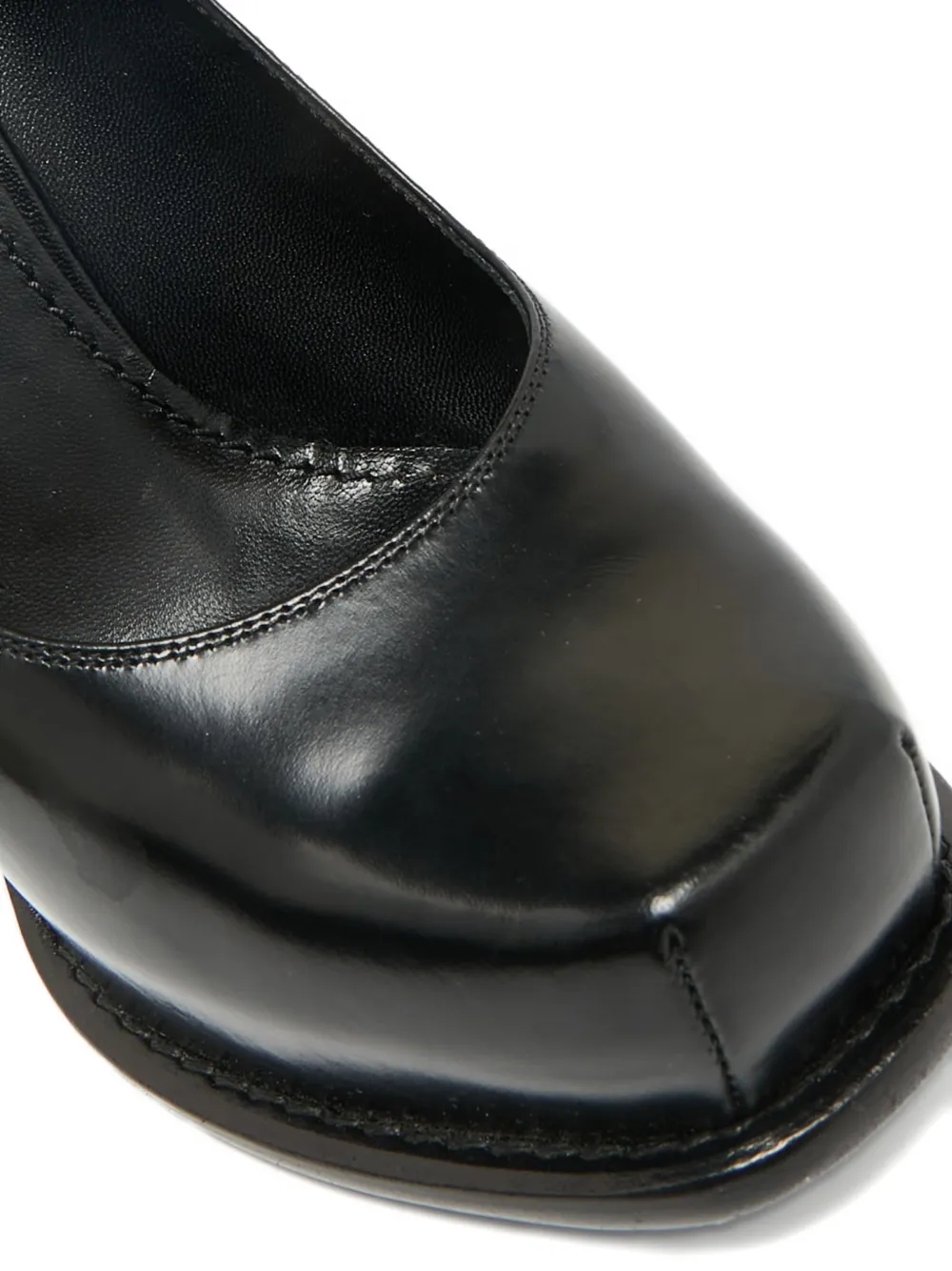 Louis Vuitton Pre-Owned Mary-Jane platform leather pumps - Zwart