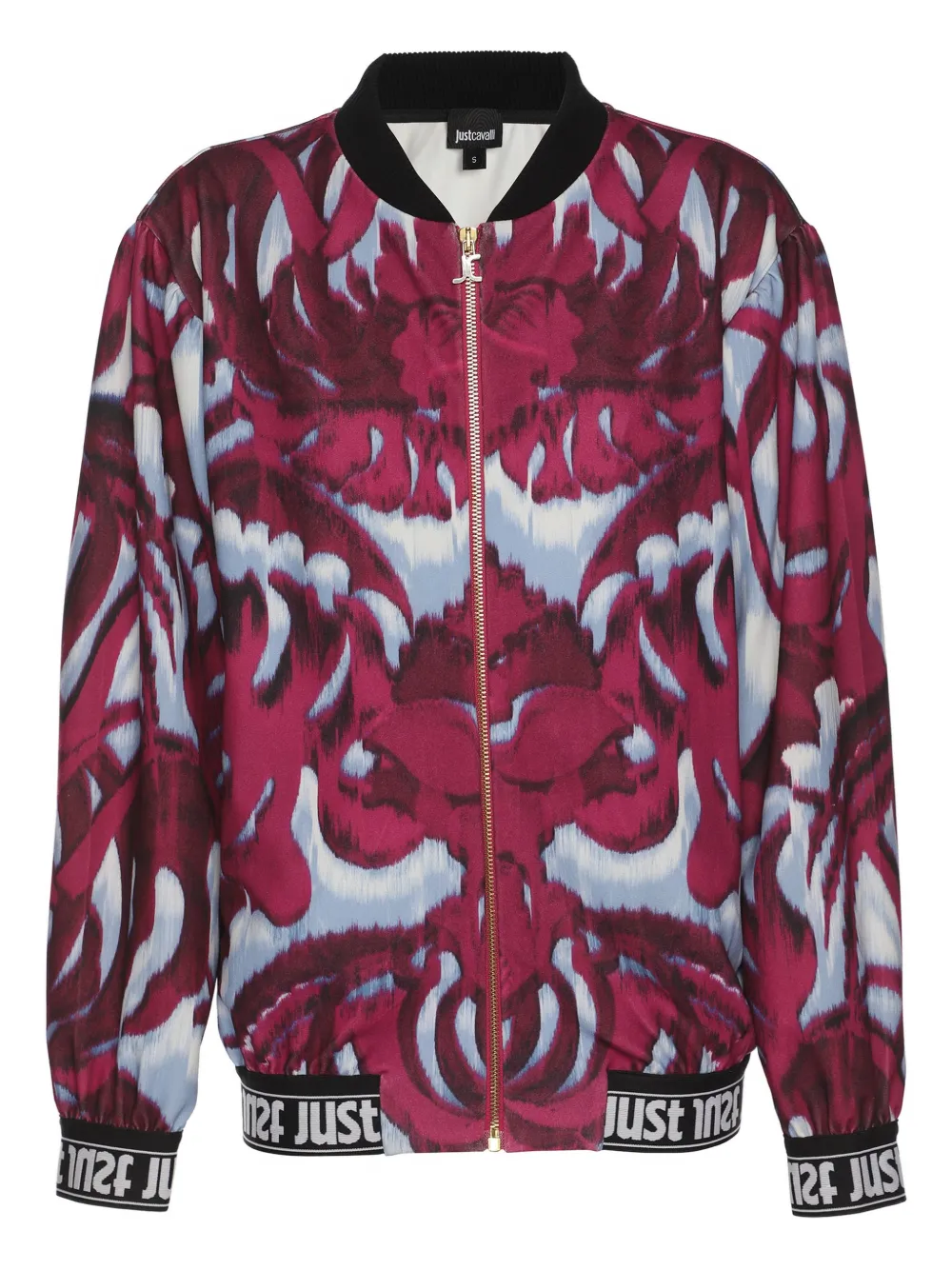 Just Cavalli printed zip-up bomber jacket - Rosa