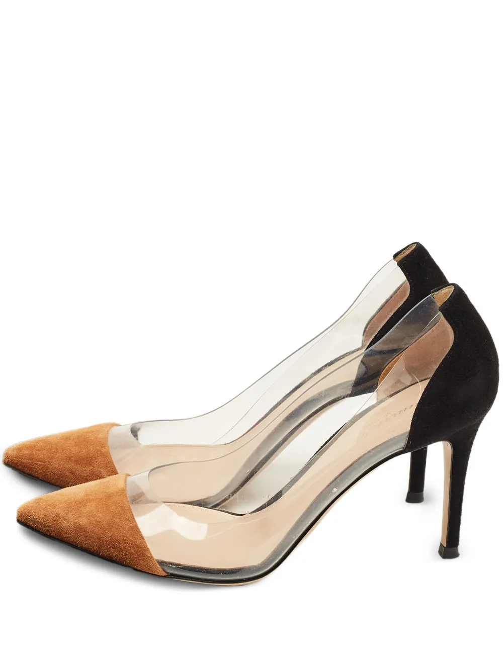 Gianvito Rossi Plexi suede-panel pumps - Nero