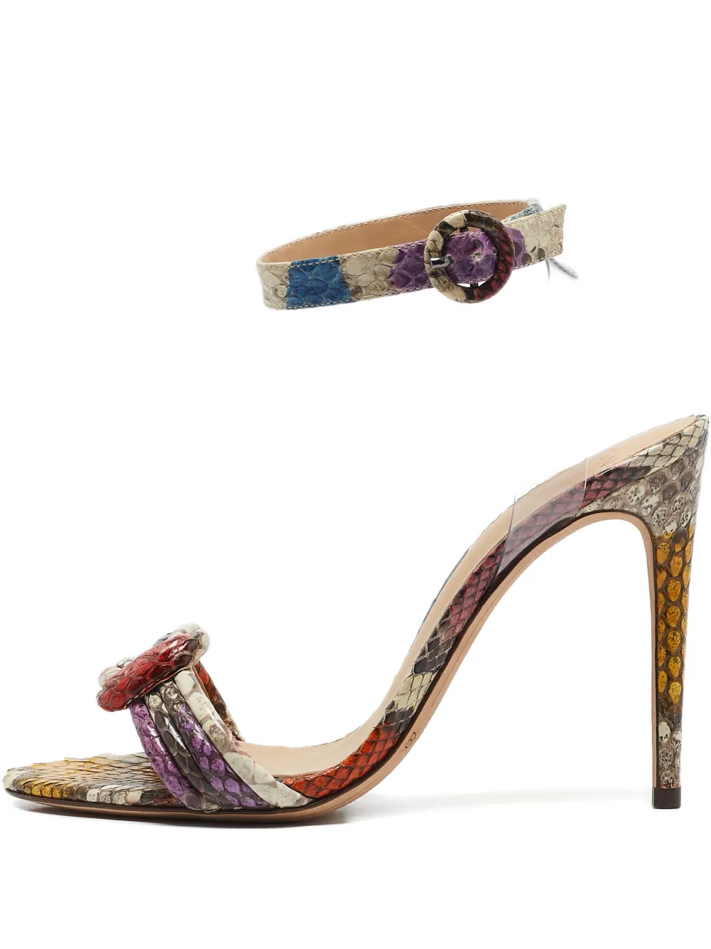 Alexandre Birman python-leather sandals | Neutrals | Image 1