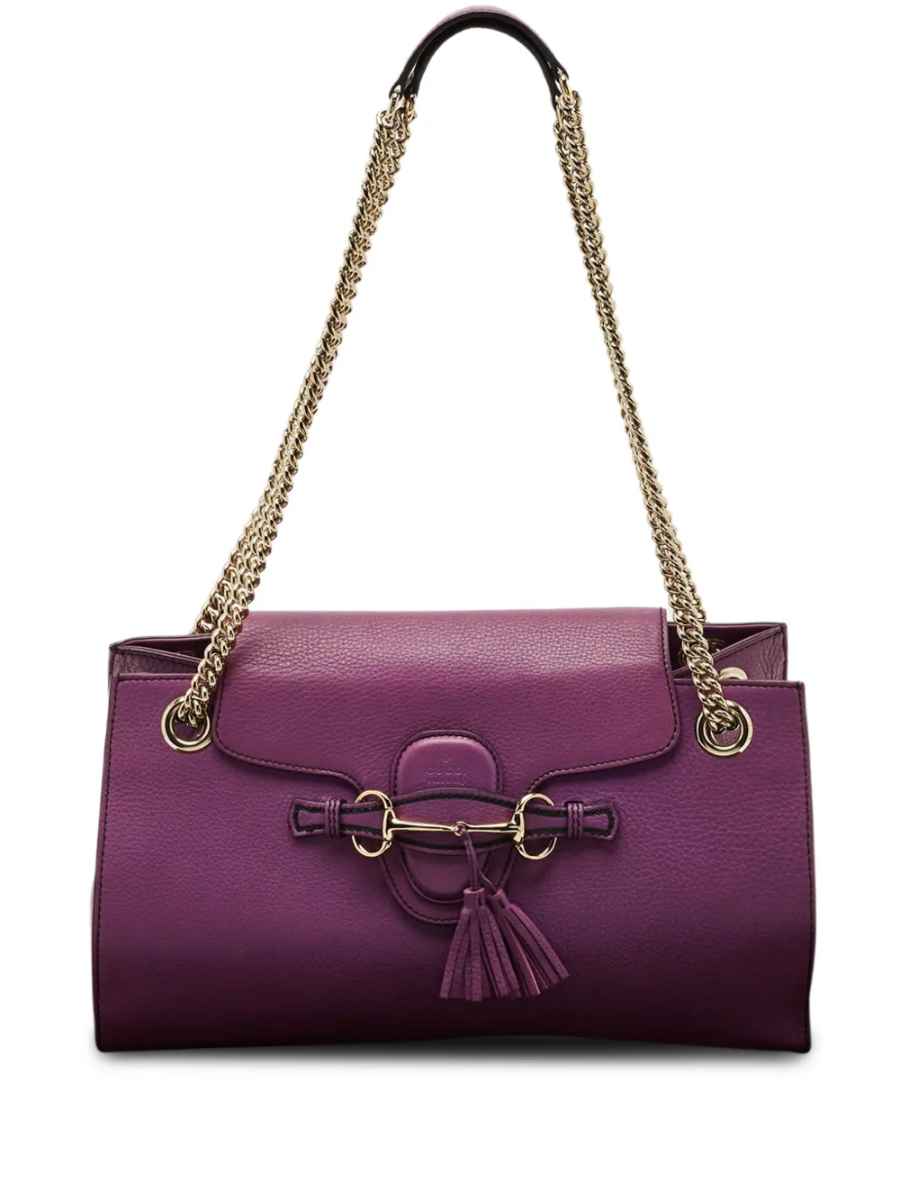 Gucci Pre-Owned Borsa a spalla Emily in pelle con catena - Viola