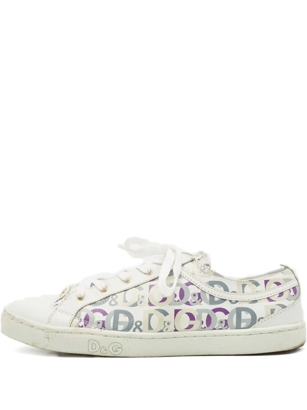 Pre-owned Dolce & Gabbana Logo Low-tops Sneakers In White