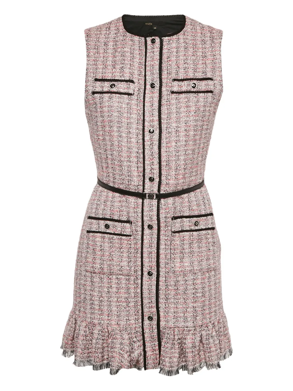 Maje Abito corto con ruches - Rosa