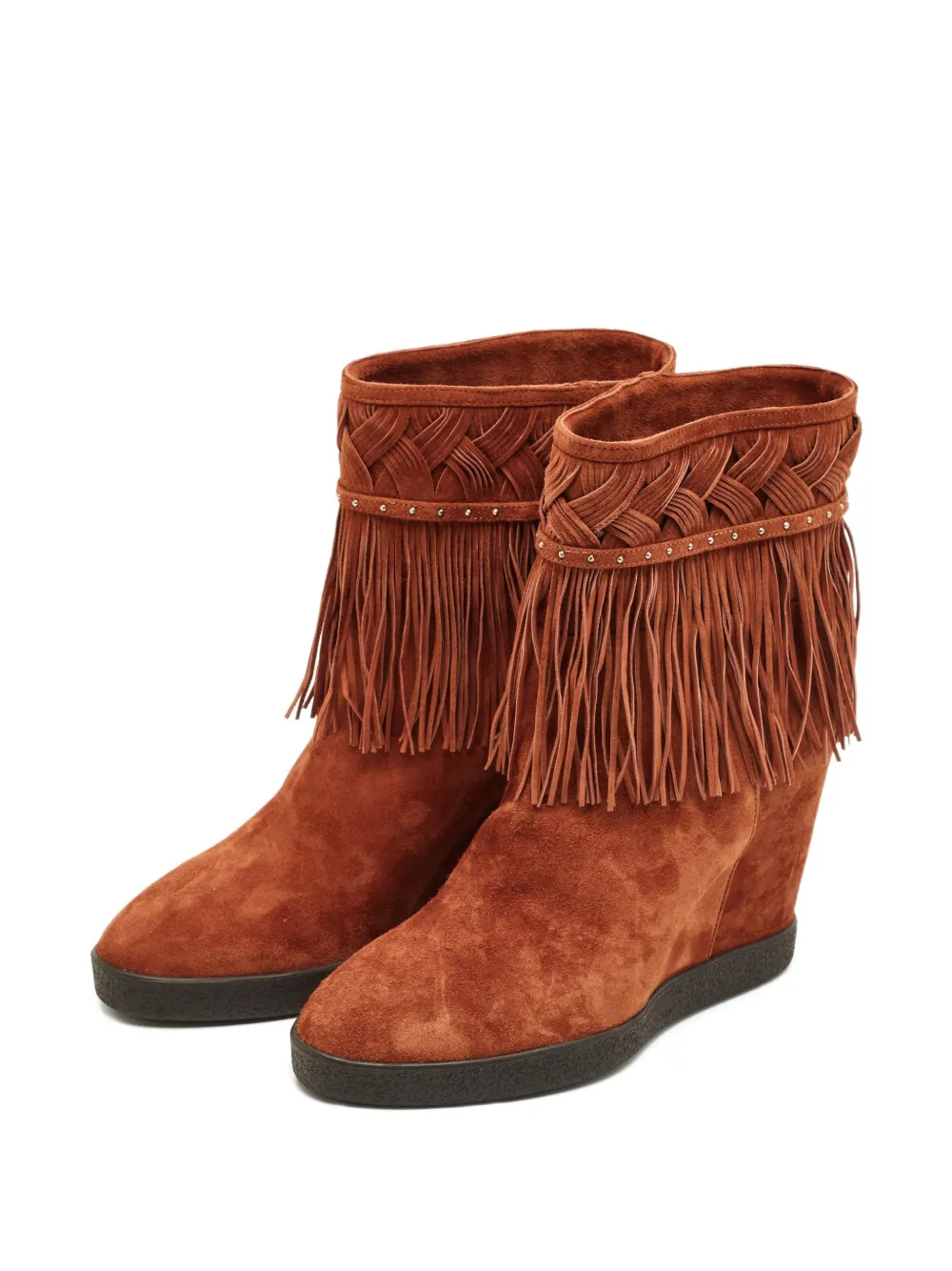 Le Silla fringed suede boots - Bruin