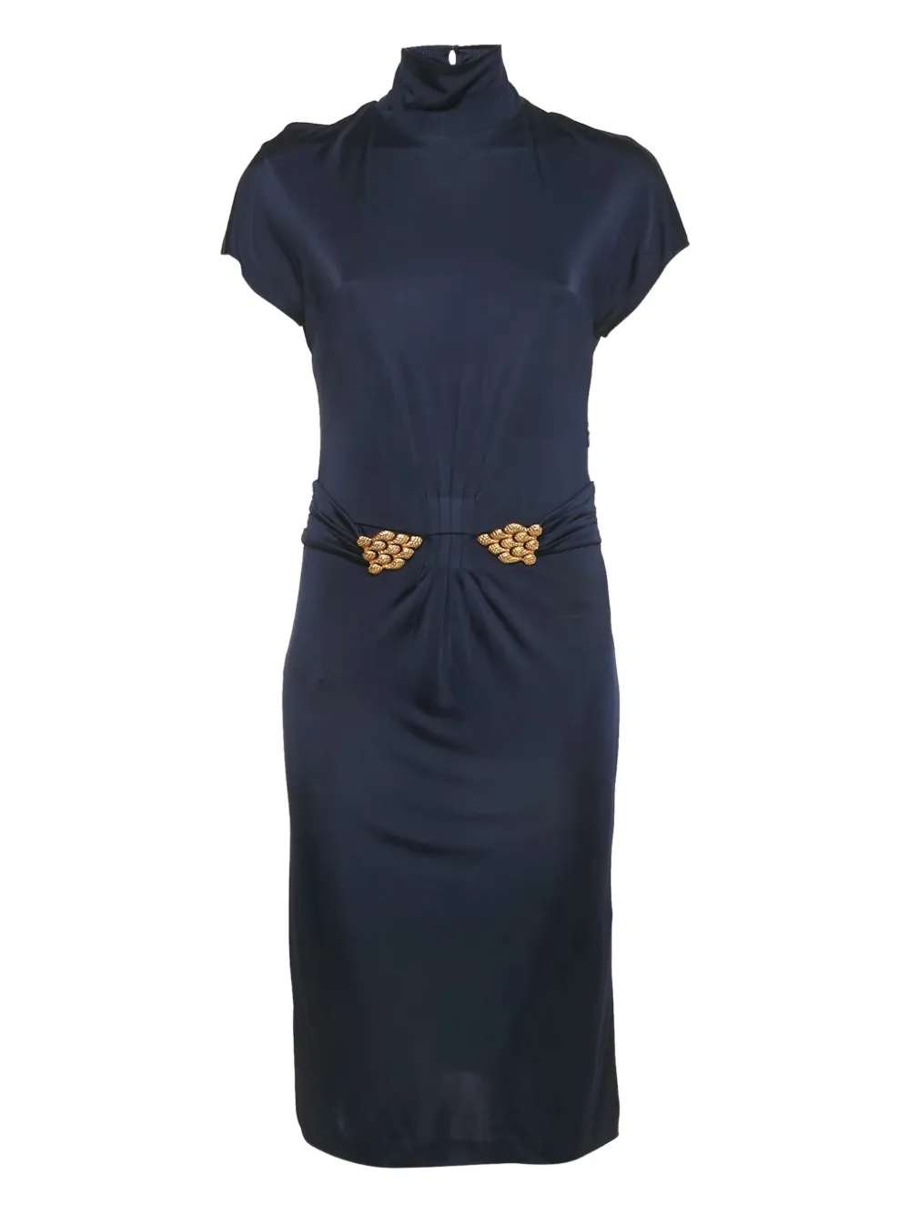 Roberto Cavalli Abito con spilla - Blu