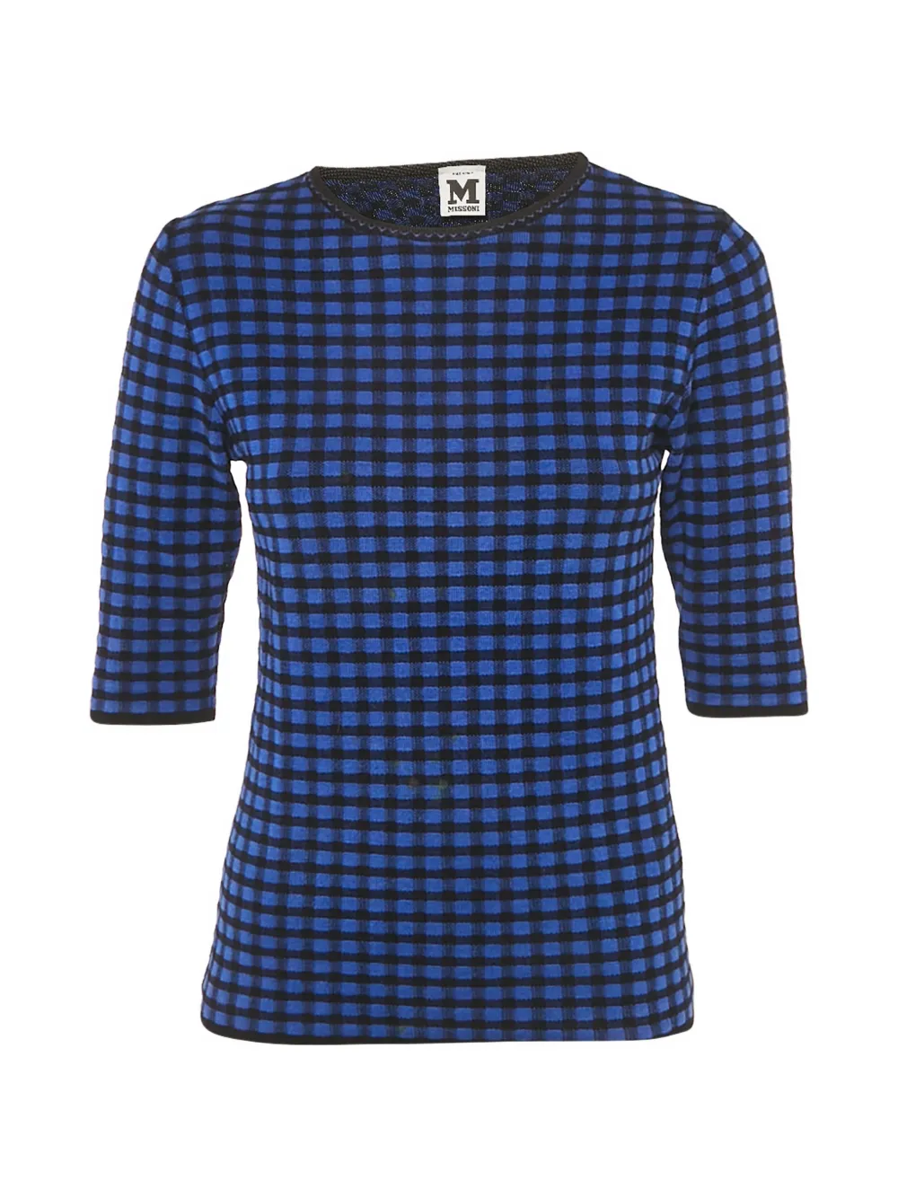 Missoni Pre-Owned knit checks top - Blu