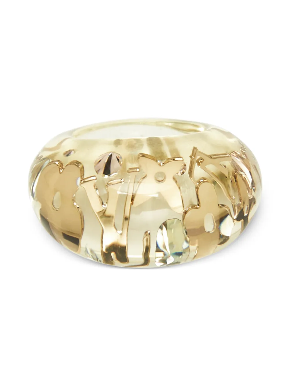 Louis Vuitton Pre-Owned Monogram flower crystal ring - Toni neutri
