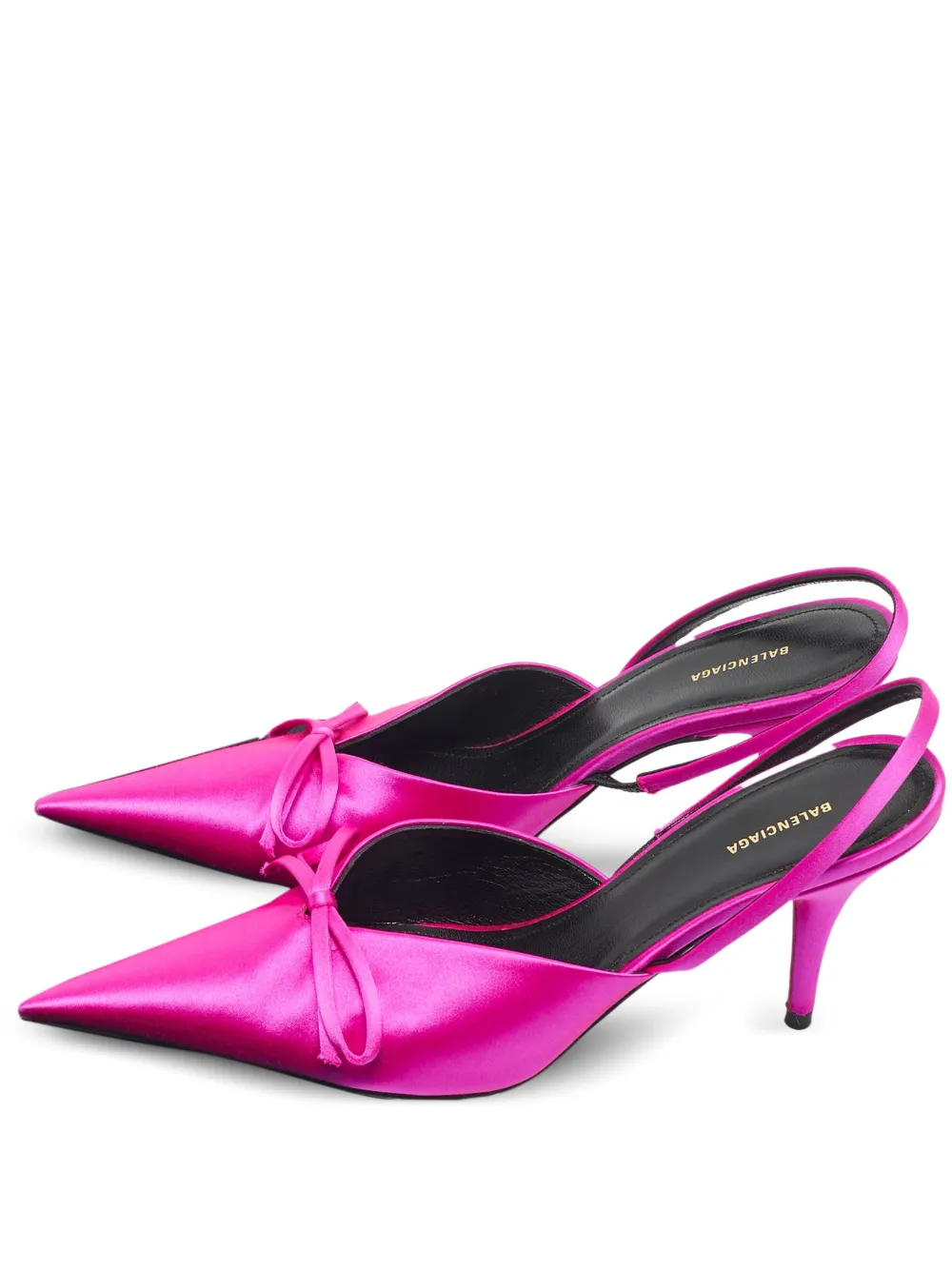 Balenciaga Pre-Owned Knife bow-detail slingback heeled pump - Rosa