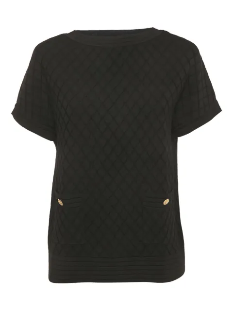 Carolina Herrera Vintage blusa con motivo de rombos