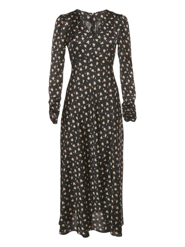 slim fit dress slacks Black Mermaid Formal Gown 24327 with Gold Flowers PromGirl