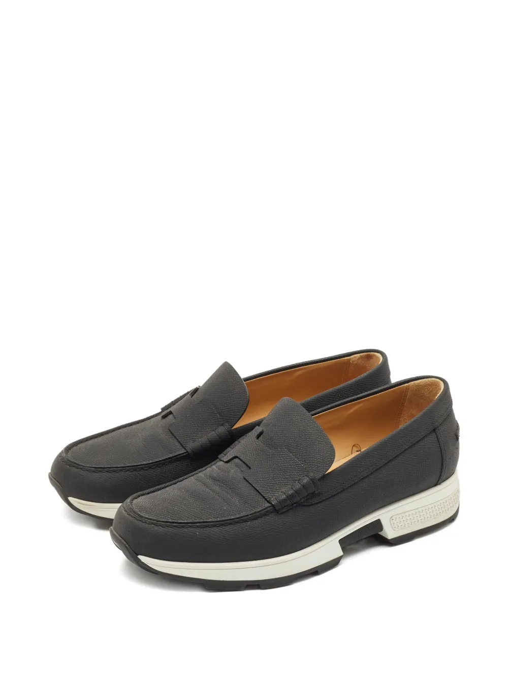 Hermès Pre-Owned Kennedy leather loafers - Zwart