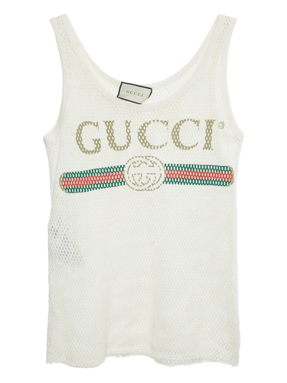 Gucci Pre-Owned logo tank top - Toni neutri