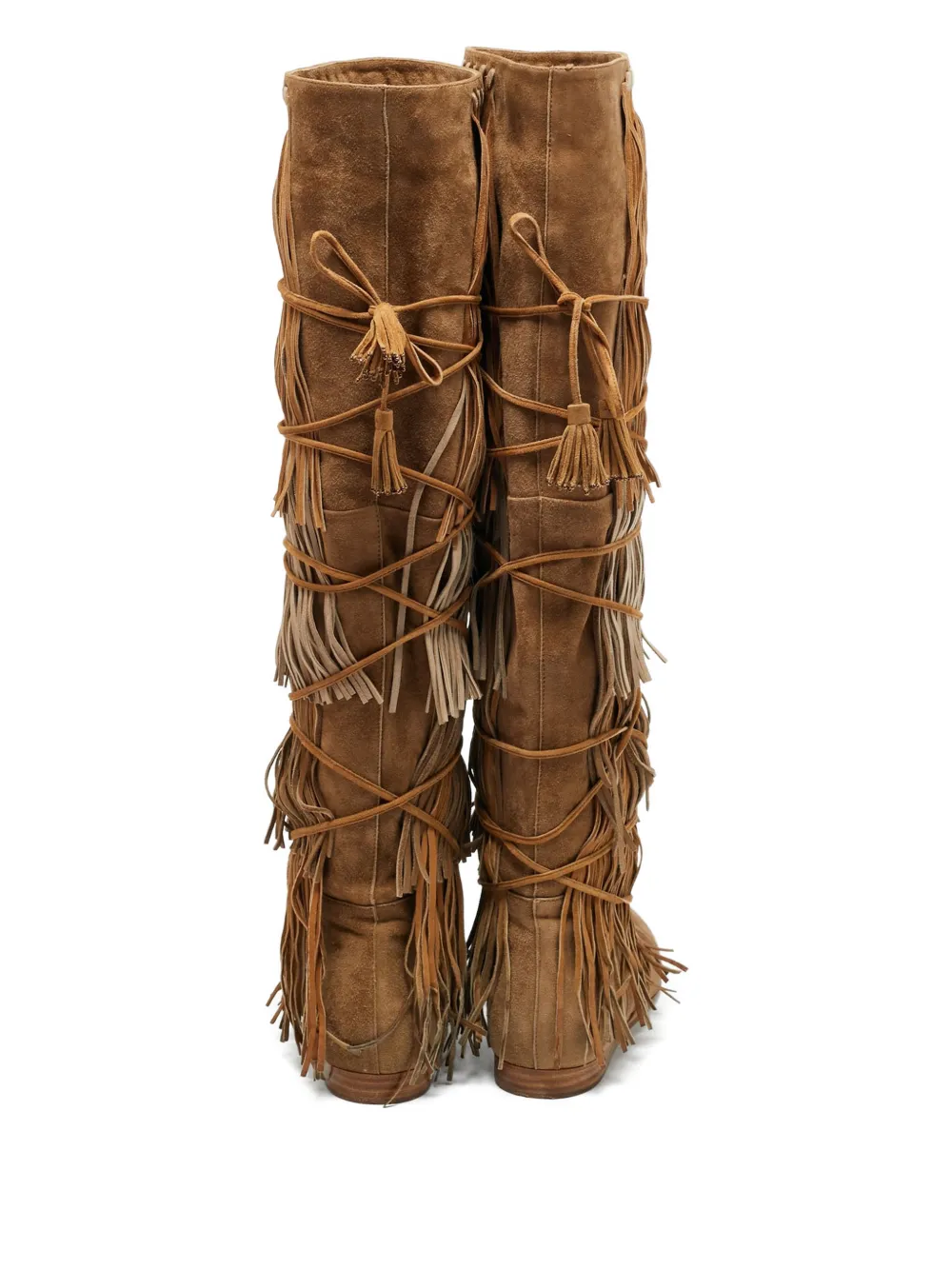 Etro Pre-Owned Glastonbury fringed suede boots - Bruin