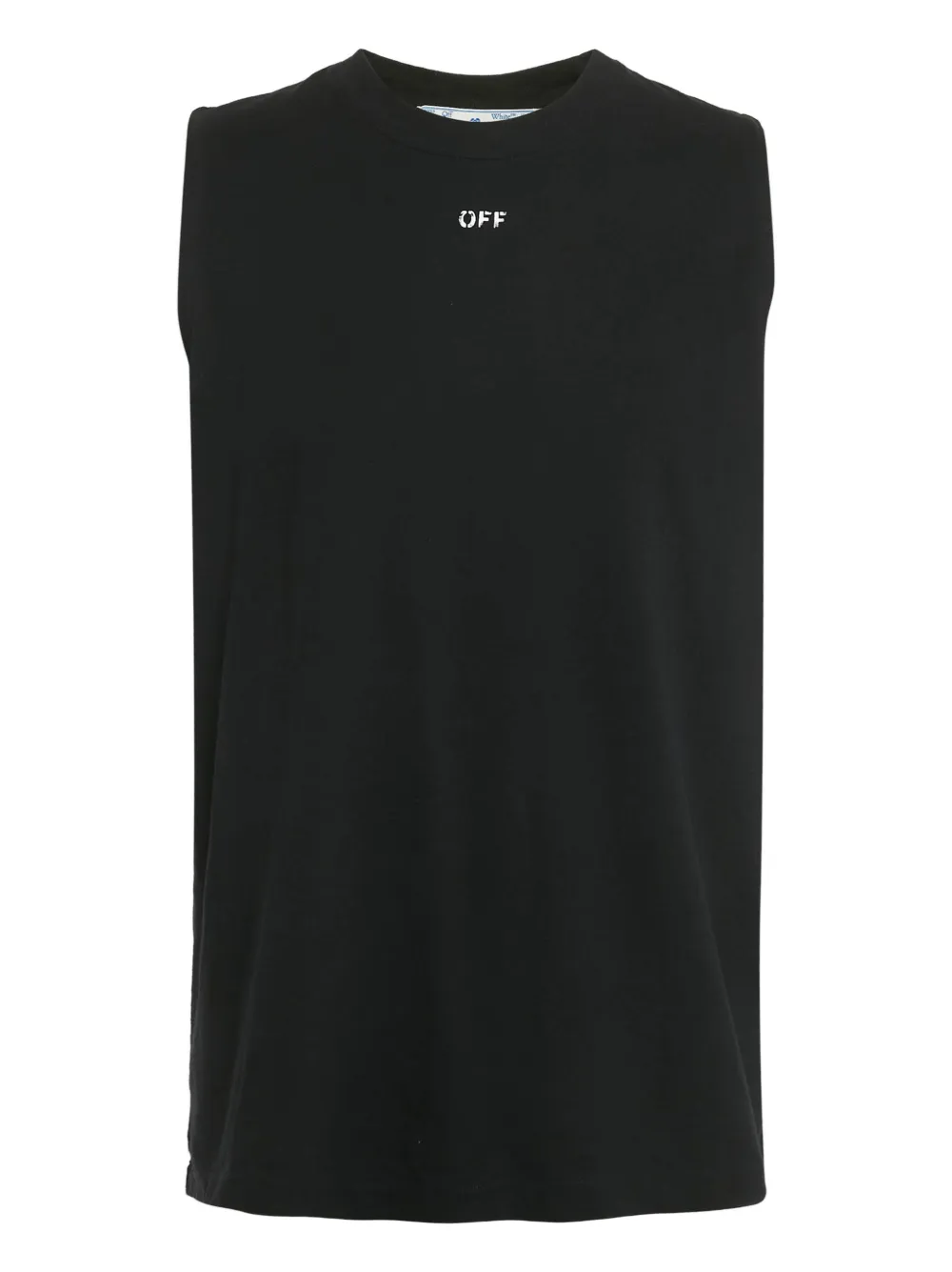 Off-White Pre-Owned 로고 민소매 탱크 탑 | 블랙 | Image 1