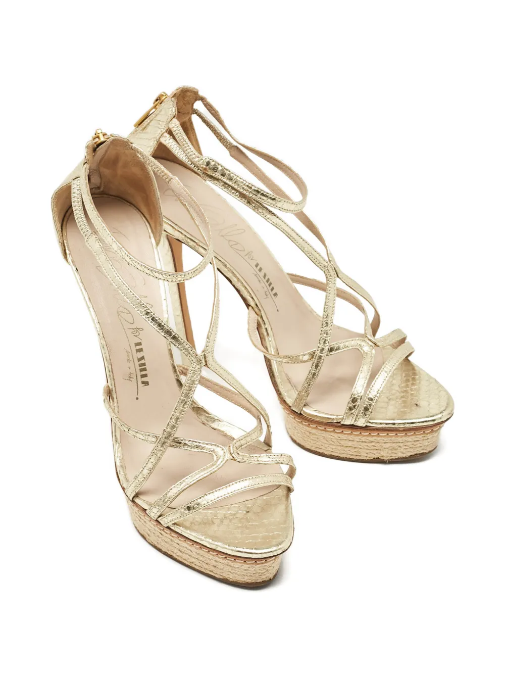 Le Silla platform strapy espadrilles - Gold