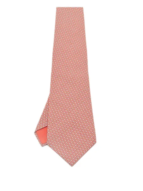 Hermès Pre-Owned silk print tie