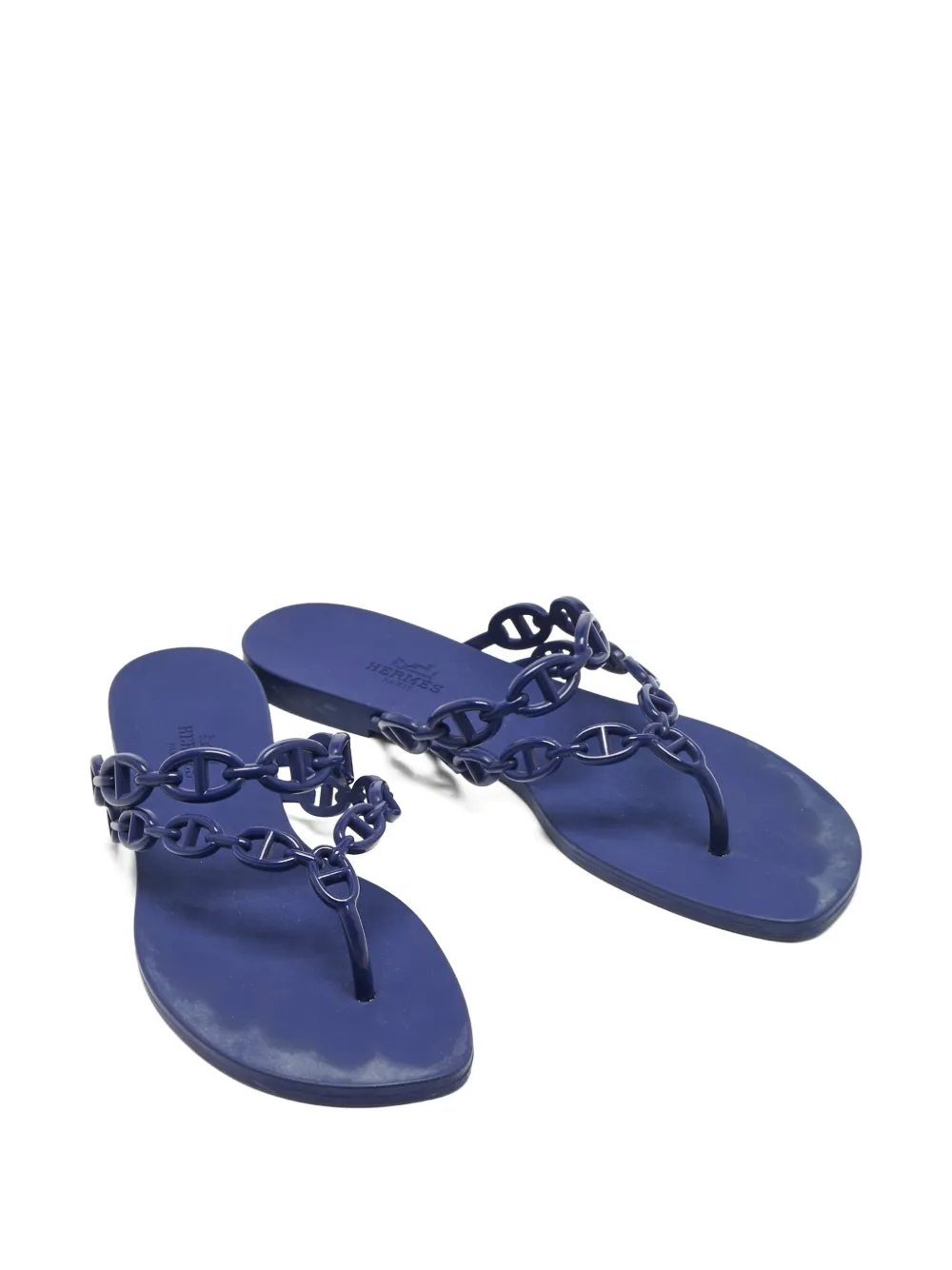 Hermès Pre-Owned chain rubber flip-flops | Image 2