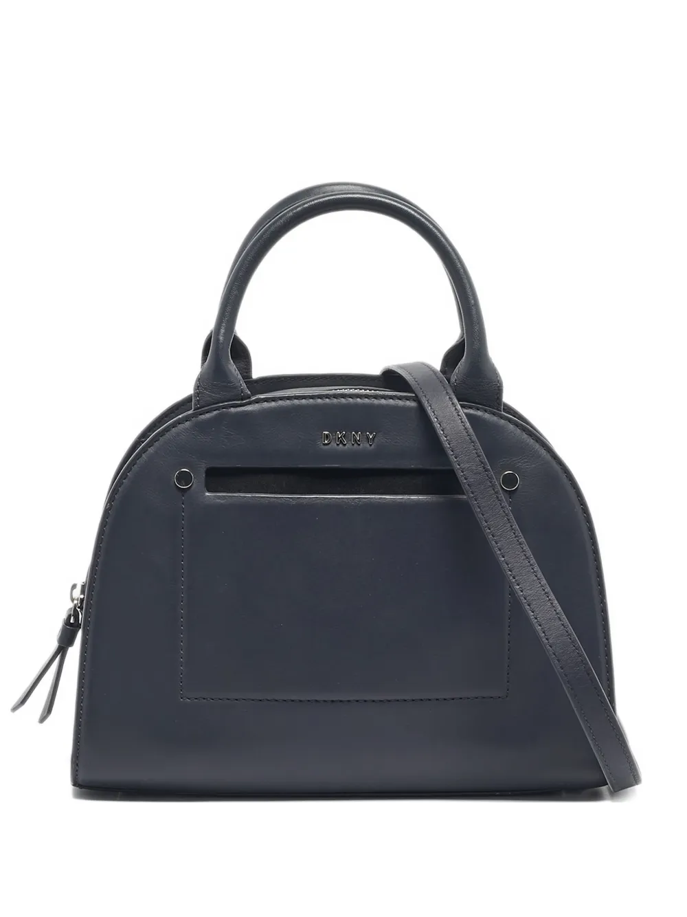 DKNY leather logo-detail tote bag - Blu