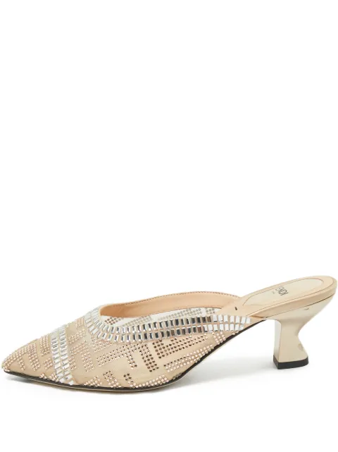 Fendi Pre-Owned mesh slip-on mules