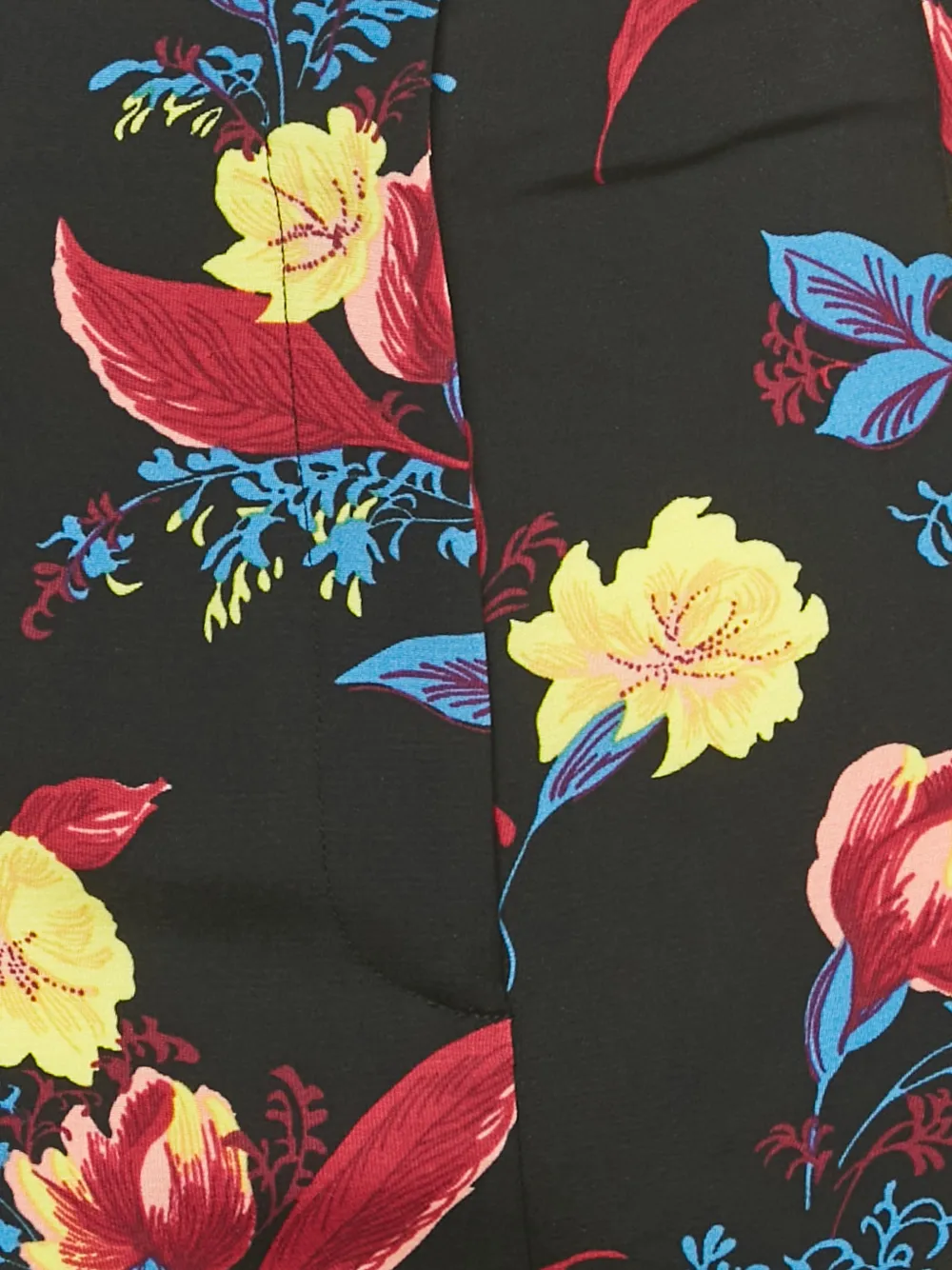 DVF Diane von Furstenberg crepe floral-print trousers - Zwart
