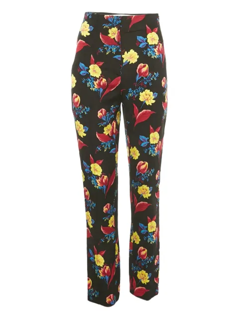 DVF Diane von Furstenberg crepe floral-print trousers