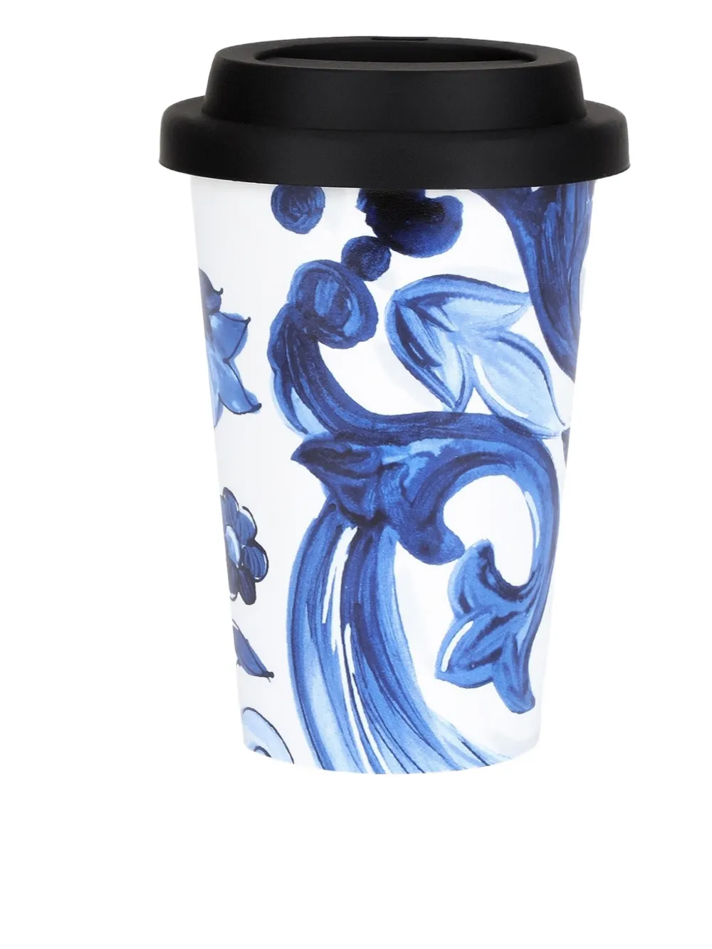 Dolce & Gabbana floral-print ceramic travel mug - Bianco