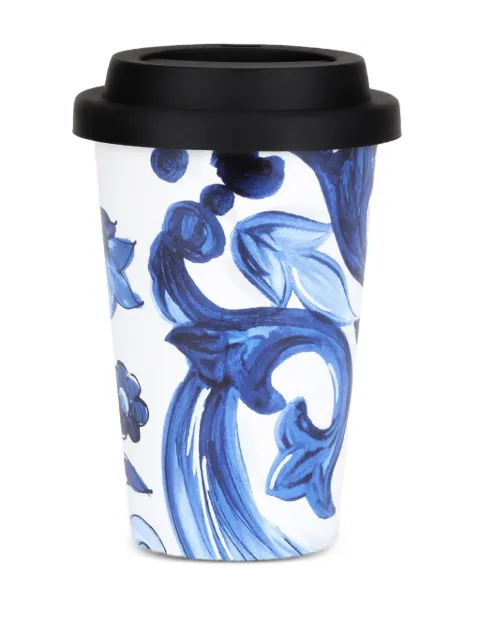 Dolce & Gabbana floral-print ceramic travel mug