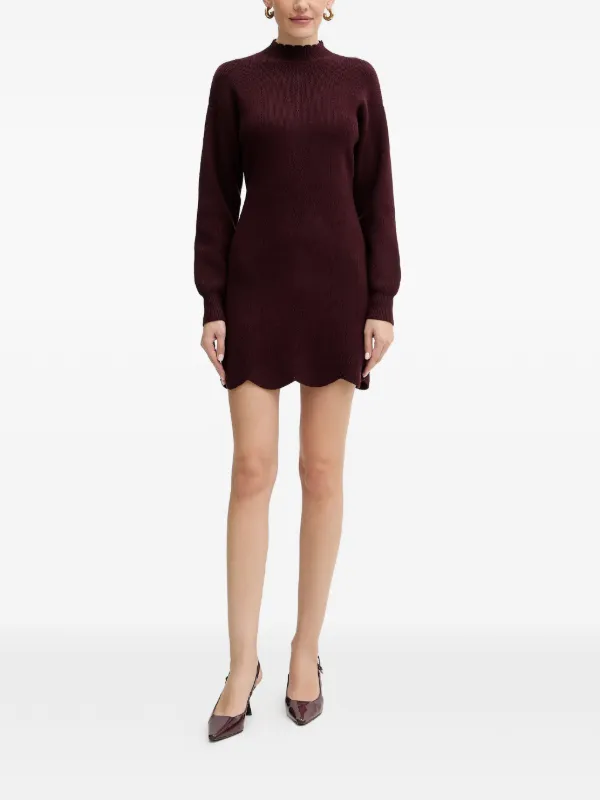 sachin and babi light blue dress Envy Black Scalloped V-Neck Short Dress