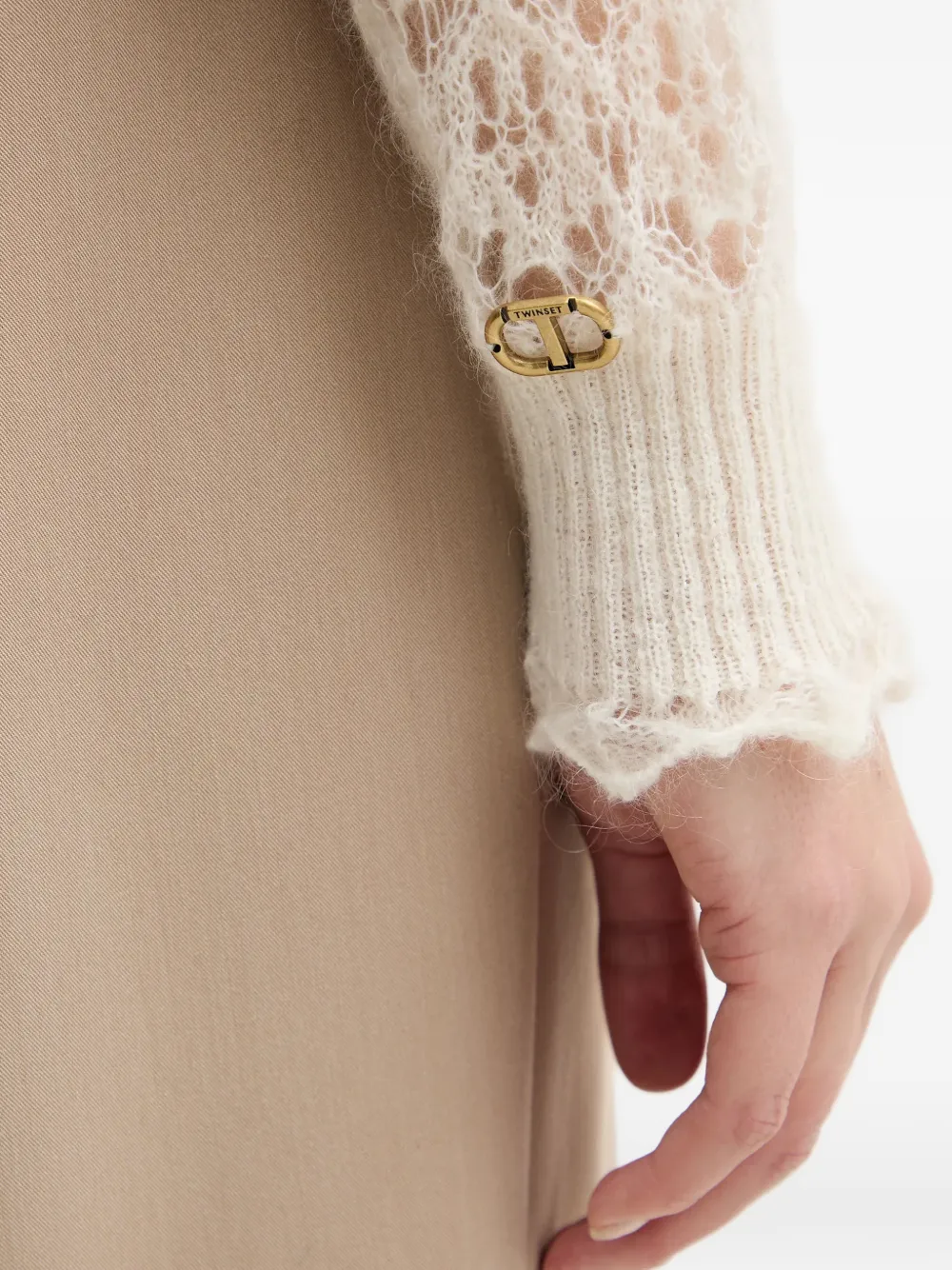 TWINSET Top met V-hals Wit