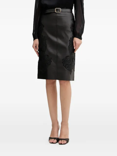 TWINSET falda midi con paneles de encaje