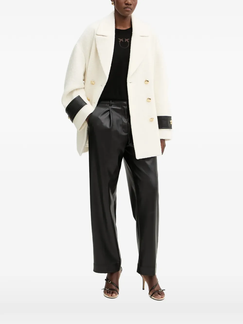 PINKO button-up peacoat - White