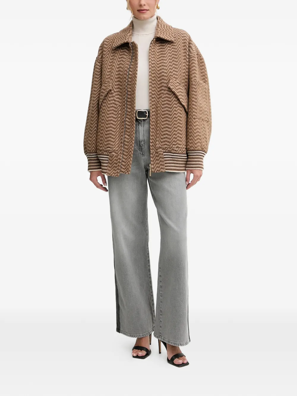 TWINSET side-stripe jeans - Grijs