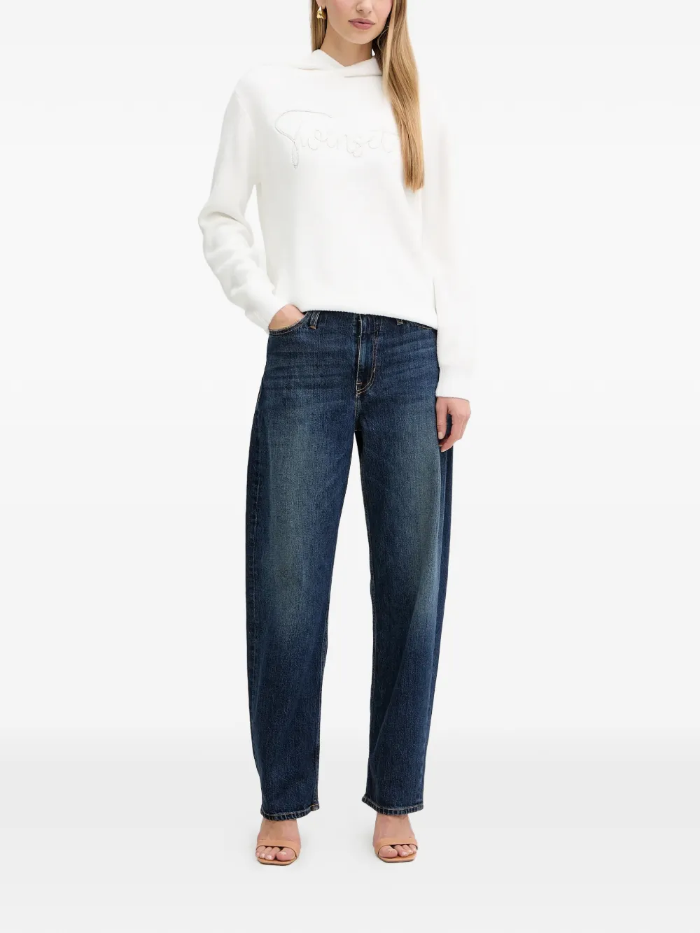 TWINSET beaded hoodie - Wit