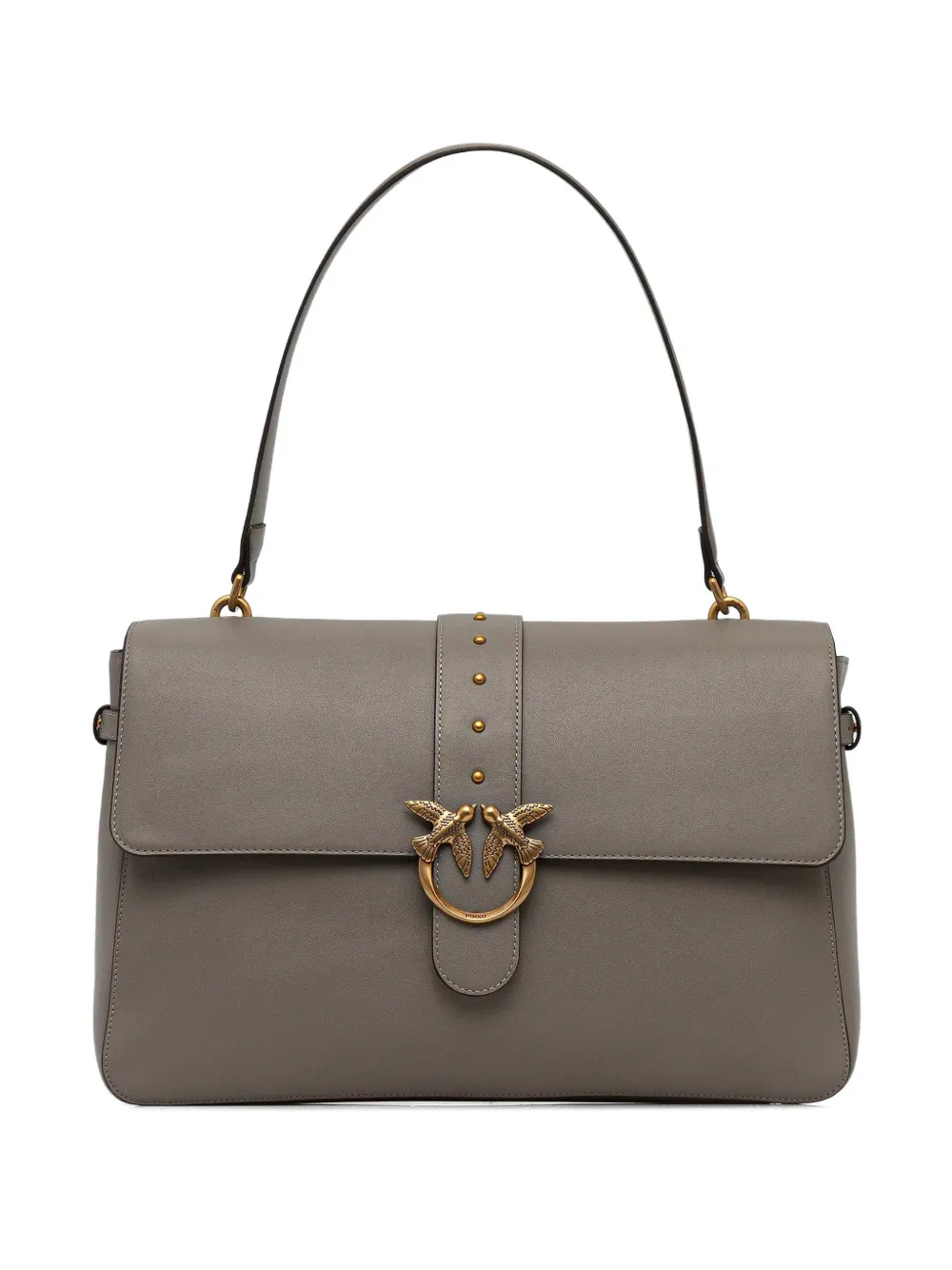 PINKO Borsa a spalla Love con borchie - Grigio